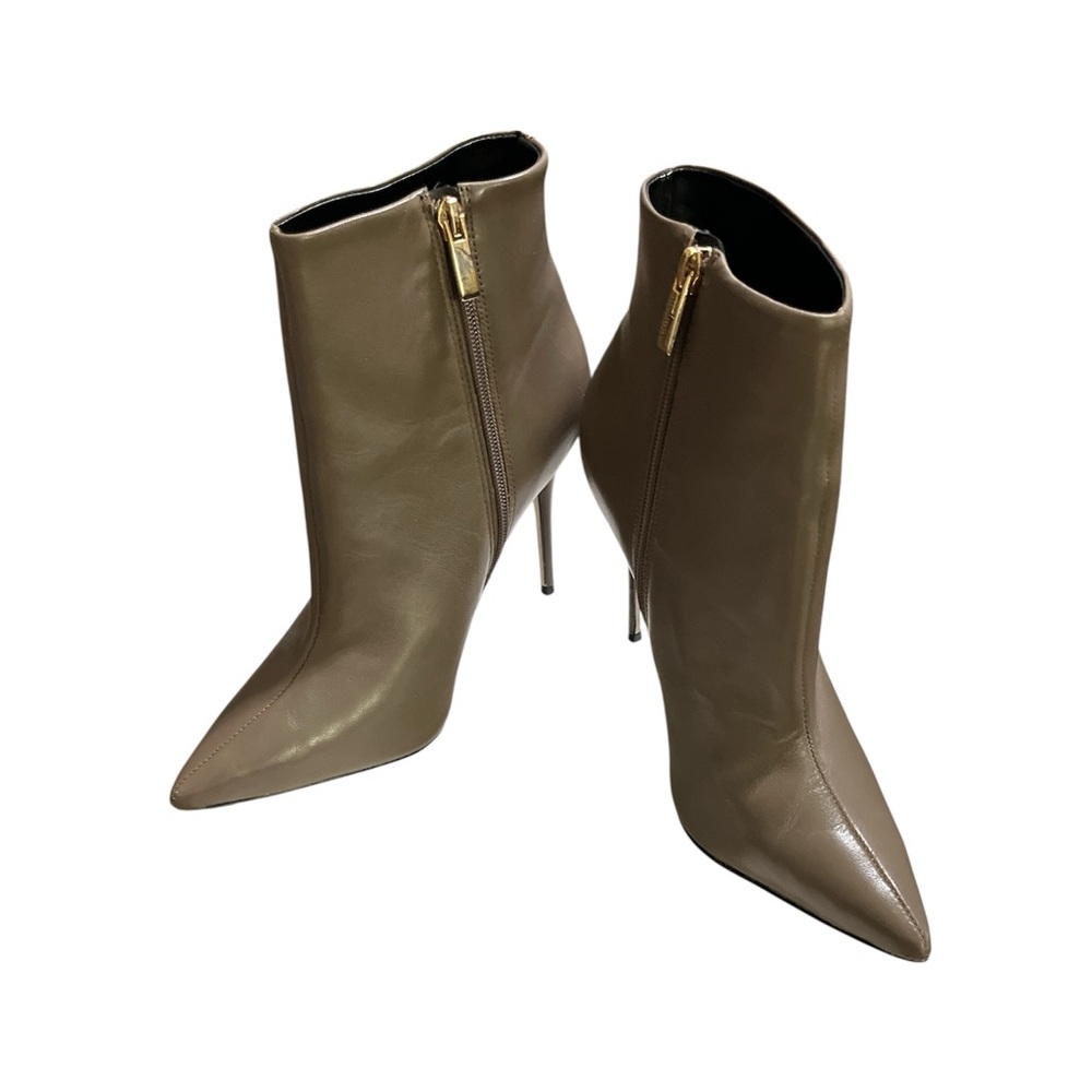 Sake Fifth Ave Elegant Taupe Stiletto Ankle Boots